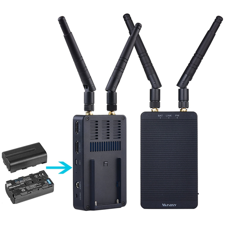 Measy T1 4K HDMI 2.0 Wireless Audio Video Transmitter Receiver Extender Transmission System, Transmission Distance: 200m, EU Plug(Black) - Amplifier by Measy | Online Shopping UK | buy2fix