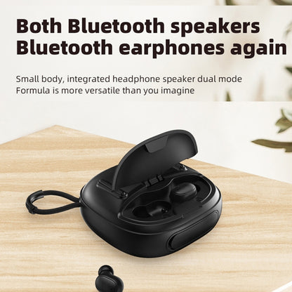 T&G TG-813 2 in 1 TWS Bluetooth Speaker Earphone with Charging Box(Black) - Mini Speaker by T&G | Online Shopping UK | buy2fix