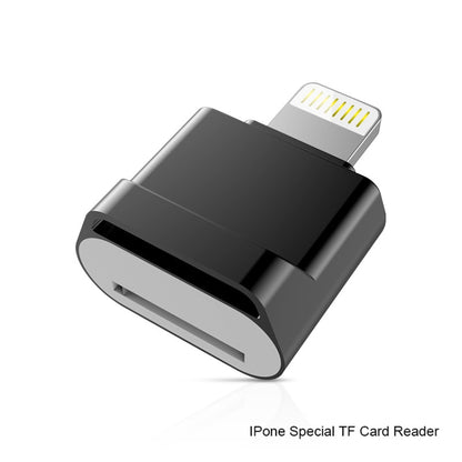 MicroDrive 8pin To TF Card Adapter Mini iPhone & iPad TF Card Reader, Capacity:128GB(Black) -  by MICRODRIVE | Online Shopping UK | buy2fix