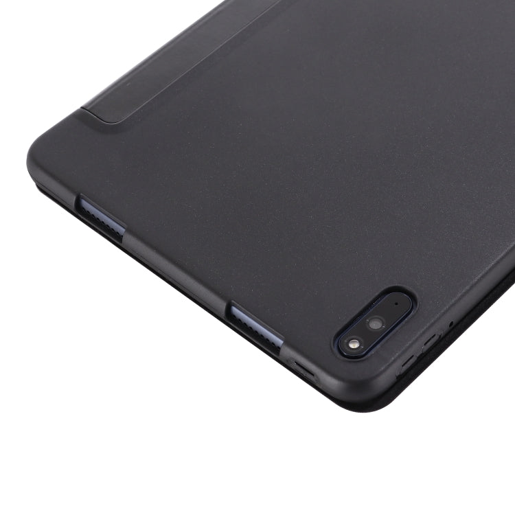 For Huawei Matepad 10.4 GEBEI Shockproof Horizontal Flip Leather Case with Three-folding Holder(Black) - Huawei by GEBEI | Online Shopping UK | buy2fix