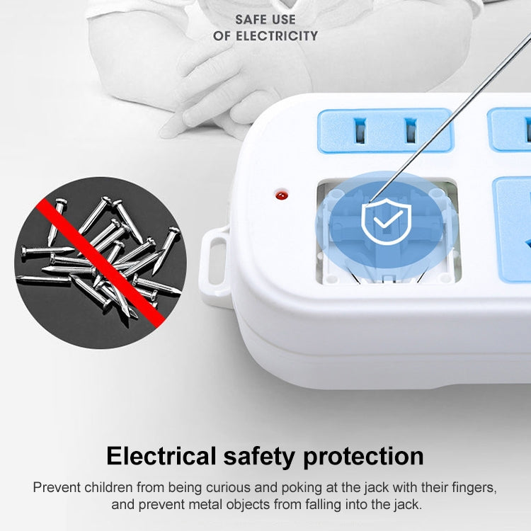 Anti-electric Shock Desk Power Strip Socket 3-position 1.8m, CN Plug - Extension Socket by buy2fix | Online Shopping UK | buy2fix