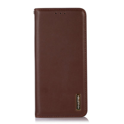 For Sony Xperia 5 V KHAZNEH Nappa Top Layer Cowhide Leather Phone Case(Brown) - Sony Cases by buy2fix | Online Shopping UK | buy2fix