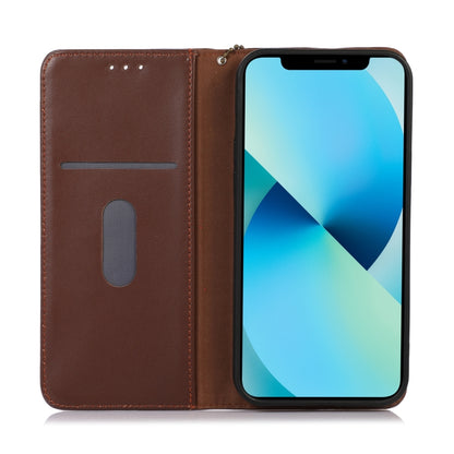 For Sony Xperia 5 V KHAZNEH Nappa Top Layer Cowhide Leather Phone Case(Brown) - Sony Cases by buy2fix | Online Shopping UK | buy2fix