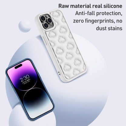 For iPhone 15 Pro Max 3D Cloud Pattern TPU Phone Case(White) - iPhone 15 Pro Max Cases by buy2fix | Online Shopping UK | buy2fix