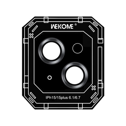 For iPhone 15 WEKOME WTPC-008 Armor Corning Metal Ring Lens Cover Film(Graphite Black) - iPhone 15 Tempered Glass by WK | Online Shopping UK | buy2fix