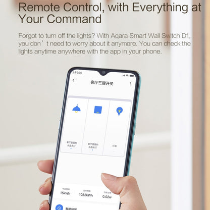 Original Xiaomi Youpin Aqara Smart Wall Switch D1, Zero FireWire Three Button Version - Consumer Electronics by Xiaomi | Online Shopping UK | buy2fix