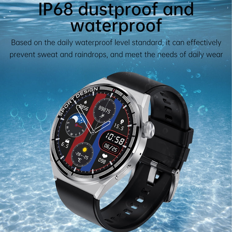 HDT MAX 1.60 inch Black Dial Silicone Band IP68 Waterproof Smart Watch Support Bluetooth Call(Black) - Smart Watches by buy2fix | Online Shopping UK | buy2fix