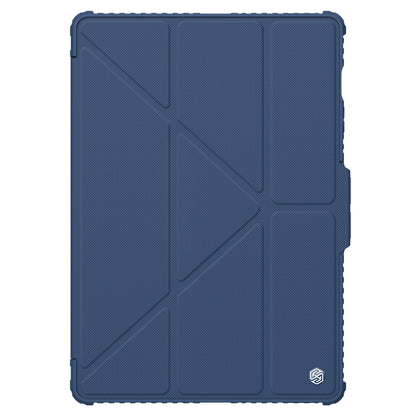 For Samsung Galaxy Tab S9 FE+ NILLKIN Bumper Pro Multi-angle Folding Style Tablet Leather Case(Blue) - Galaxy Tab S9 FE+ by NILLKIN | Online Shopping UK | buy2fix