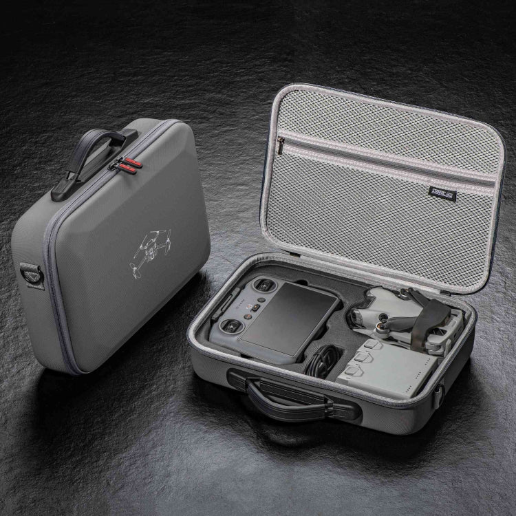 For DJI Mini 4 Pro / RC 2 with Screen STARTRC Shoulder Storage Bag PU Handbag(Grey) - Carry Cases & Bags by STARTRC | Online Shopping UK | buy2fix