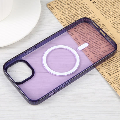 For iPhone 15 Plus GEBEI MagSafe Magnetic Transparent Phone Case(Purple) - iPhone 15 Plus Cases by GEBEI | Online Shopping UK | buy2fix