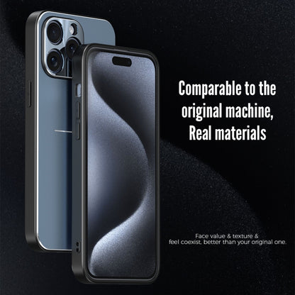 For iPhone 15 Pro Max R-JUST RJ52 3-Line Style Metal TPU Shockproof Phone Case(Black) - iPhone 15 Pro Max Cases by R-JUST | Online Shopping UK | buy2fix