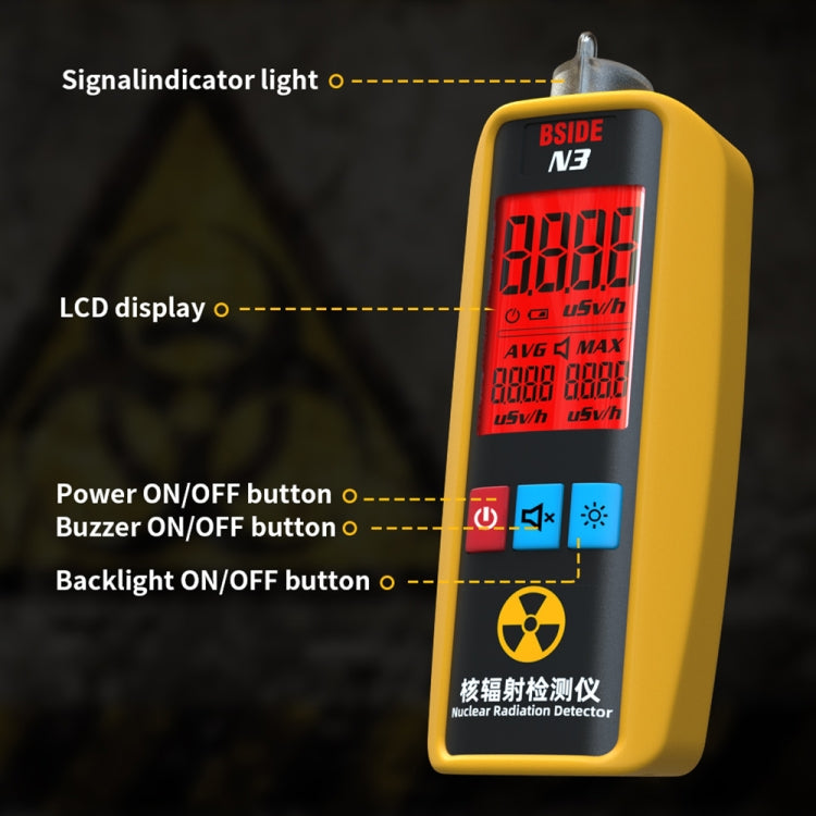 BSIDE N3 Handheld Home Nuclear Radiation Detector - Radiation Detector by BSIDE | Online Shopping UK | buy2fix