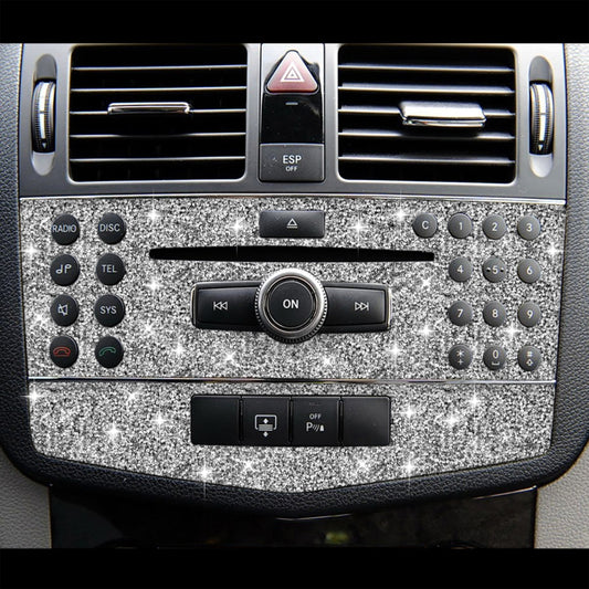 For Mercedes-Benz C-class W204 2007-2010 Car Central Control Panel C Diamond Decorative Sticker, Left and Right Drive - Car Interior Mouldings by buy2fix | Online Shopping UK | buy2fix