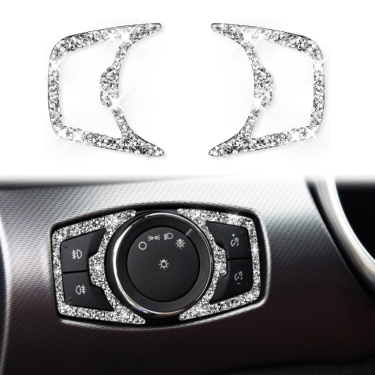 For Ford Mustang 2015-2020 Car Headlight Diamond Decoration Sticker, Left and Right Drive - Car Interior Mouldings by buy2fix | Online Shopping UK | buy2fix