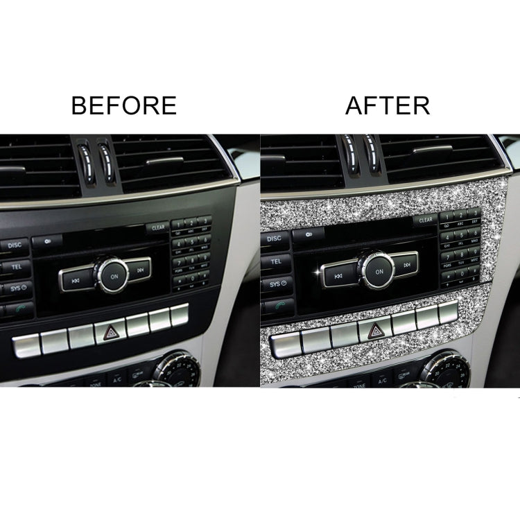 For Mercedes-Benz C-class W204 2011-2013 Car Central Control CD Panel Diamond Decorative Sticker, Left and Right Drive - Car Interior Mouldings by buy2fix | Online Shopping UK | buy2fix