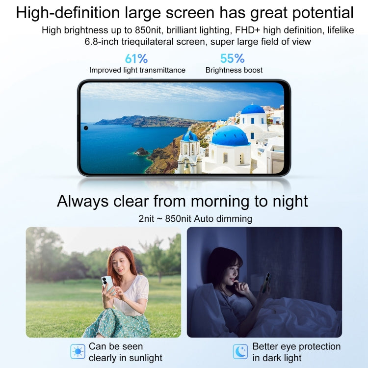 Honor Play8T, 12GB+256GB,  6.8 inch MagicOS 7.2 Dimensity 6080 Octa Core up to 2.4GHz, Network: 5G, OTG, Not Support Google Play(Black) - Honor by Huawei | Online Shopping UK | buy2fix