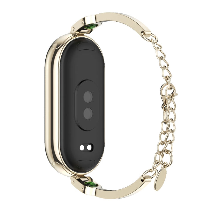 For Xiaomi Mi Band 8 / 9 / 9 NFC Mijobs Ruyi Beauty Bracelet Watch Band(Light Gold Green) - Watch Bands by MIJOBS | Online Shopping UK | buy2fix