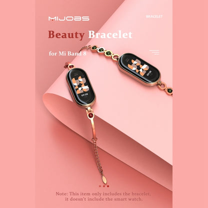 For Xiaomi Mi Band 8 / 9 / 9 NFC Mijobs Mermaid Beauty Bracelet Watch Band(Rose Gold Red) - Watch Bands by MIJOBS | Online Shopping UK | buy2fix