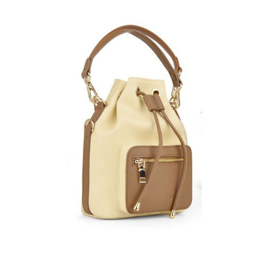 Cwatcun D82 Bundle Drawstring Lens Bag PU Crossbody Camera Bag(Beige) - Strap Satchel by Cwatcun | Online Shopping UK | buy2fix