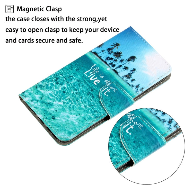 For Xiaomi Redmi 9A 3D Colored Drawing Horizontal Flip PU Leather Case with Holder & Card Slots & Wallet(Coconut Tree) - Xiaomi Cases by buy2fix | Online Shopping UK | buy2fix