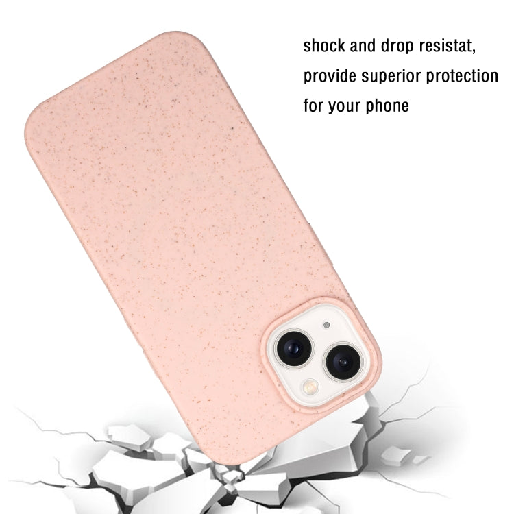 For iPhone 14 Wheat MagSafe Magnetic Straw Material + TPU Phone Case(Pink) - iPhone 14 Cases by buy2fix | Online Shopping UK | buy2fix