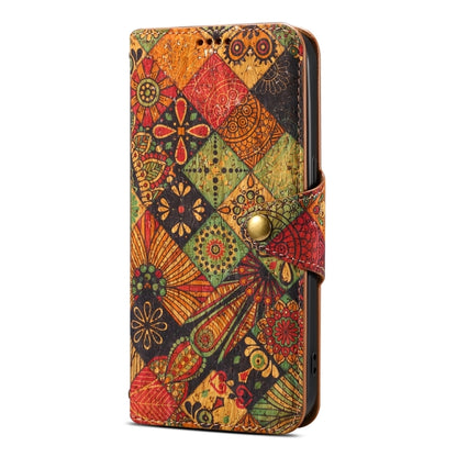 For Samsung Galaxy A14 5G Denior Flower Language Series Cork Fabric Oil Edge Leather Phone Case(Autumn) - Galaxy Phone Cases by Denior | Online Shopping UK | buy2fix