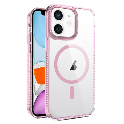 For iPhone 11 2.5mm MagSafe Acrylic Hybrid TPU Phone Case(Pink) - iPhone 11 Cases by buy2fix | Online Shopping UK | buy2fix