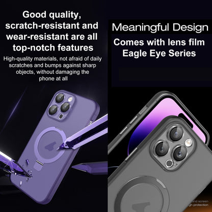 For iPhone 15 Pro Max MagSafe Holder PC Hybrid TPU Phone Case(Deep Purple) - iPhone 15 Pro Max Cases by buy2fix | Online Shopping UK | buy2fix