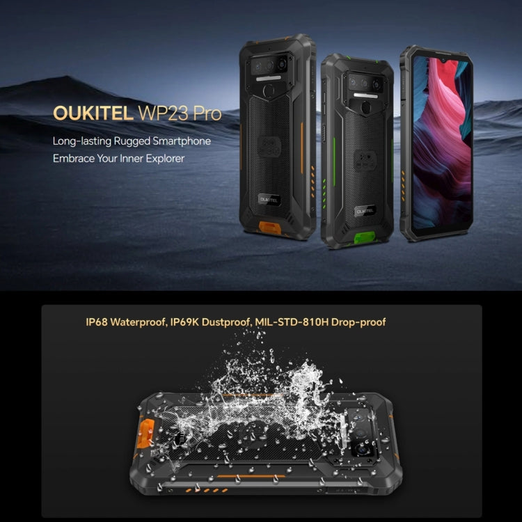 Oukitel WP23 Pro, 8GB+128GB, IP68/IP69K, 6.52 inch Unisoc T606 Octa-core, NFC, Network: 4G(Black) - Other by OUKITEL | Online Shopping UK | buy2fix