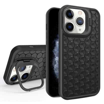 For iPhone 11 Pro Max Honeycomb Radiating Lens Holder Magsafe Phone Case(Black) - iPhone 11 Pro Max Cases by buy2fix | Online Shopping UK | buy2fix