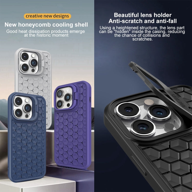 For iPhone 11 Pro Max Honeycomb Radiating Lens Holder Magsafe Phone Case(Black) - iPhone 11 Pro Max Cases by buy2fix | Online Shopping UK | buy2fix