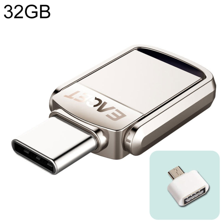 EAGET 32G USB 3.1 + Type-C / USB-C Interface Metal Twister Flash U Disk, with Micro USB OTG Adapter - USB Flash Drives by EAGET | Online Shopping UK | buy2fix