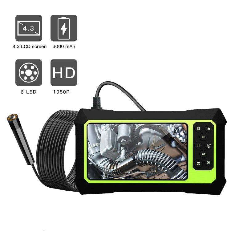 8mm 1080P IP68 Waterproof 4.3 inch Screen Single Camera Digital Endoscope, Line Length:5m -  by buy2fix | Online Shopping UK | buy2fix