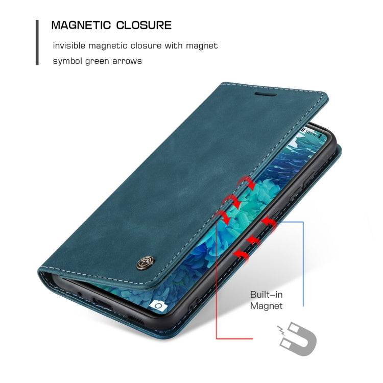 For Samsung Galaxy S20 FE CaseMe 013 Multifunctional Horizontal Flip Leather Case with Holder & Card Slot & Wallet(Blue) - Samsung Accessories by CaseMe | Online Shopping UK | buy2fix