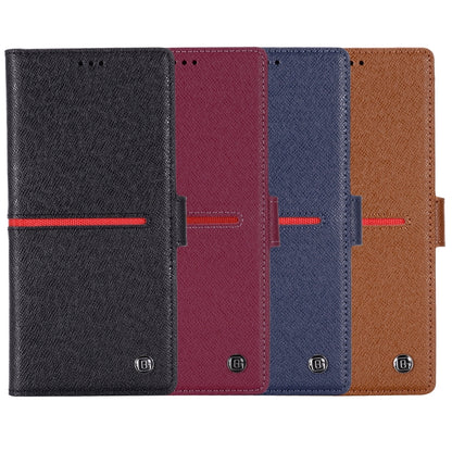 For Samsung Galaxy Note 20 GEBEI Top-grain Leather Horizontal Flip Protective Case with Holder & Card Slots & Wallet & Photo Frame(Wine Red) - Galaxy Note20 Cases by GEBEI | Online Shopping UK | buy2fix