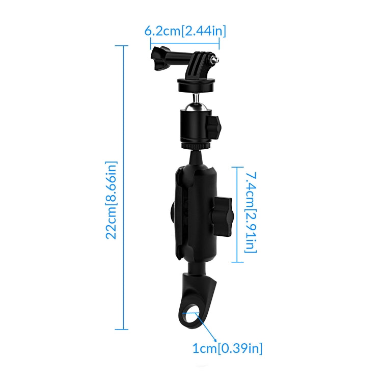 CS-1134B1 Motorcycle Bike Action Camera Recorder Mobile Phone Fixing Bracket Holder, Mirror Holder Version - Holder by buy2fix | Online Shopping UK | buy2fix