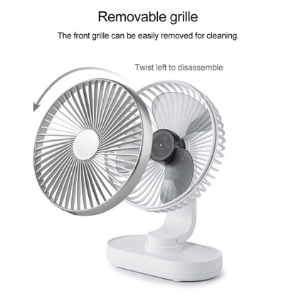 D77 4W Micro USB & USB-C / Type-C Rechargeable Portable Four-speed Adjustable Automatic Head Shaking Desktop Fan(Pink) - Consumer Electronics by buy2fix | Online Shopping UK | buy2fix