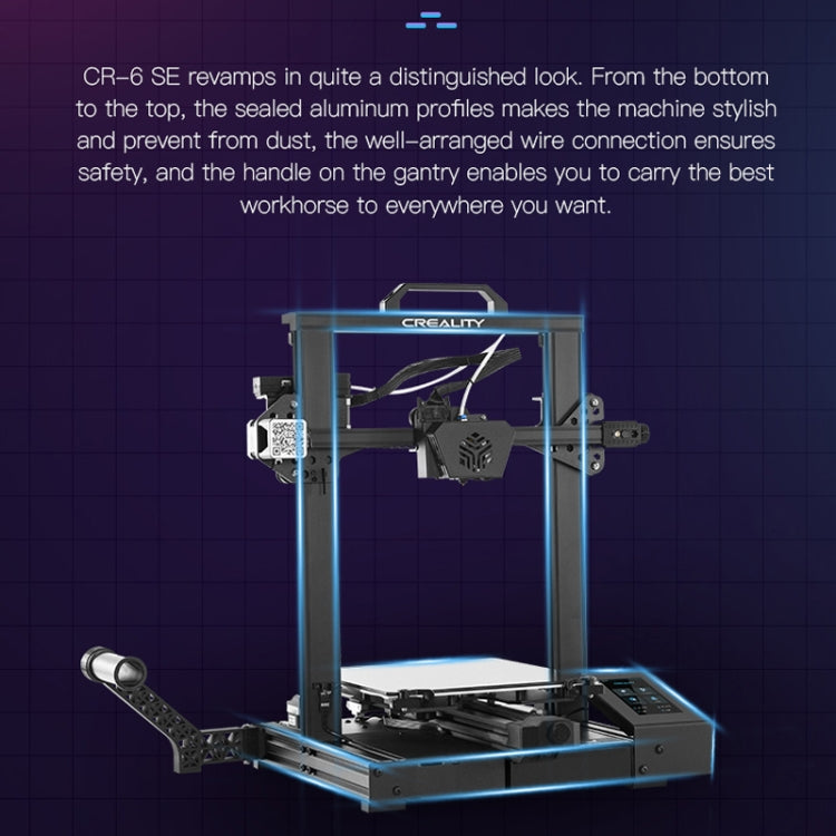 CREALITY CR-6 SE 350W Intelligent Leveling-free DIY 3D Printer, Print Size : 23.5 x 23.5 x 25cm, AU Plug - 3D Printer by Creality | Online Shopping UK | buy2fix