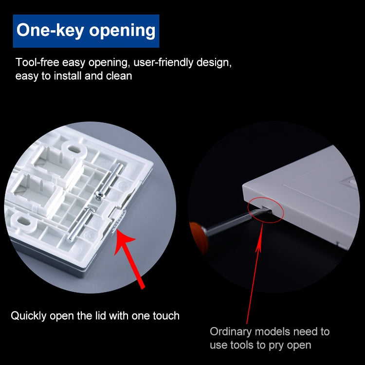 CAT.6 Shielded Pass-through Network Module, Dual Ports Panel + Shielded Pass-through (Grey) - Lan Cable and Tools by buy2fix | Online Shopping UK | buy2fix