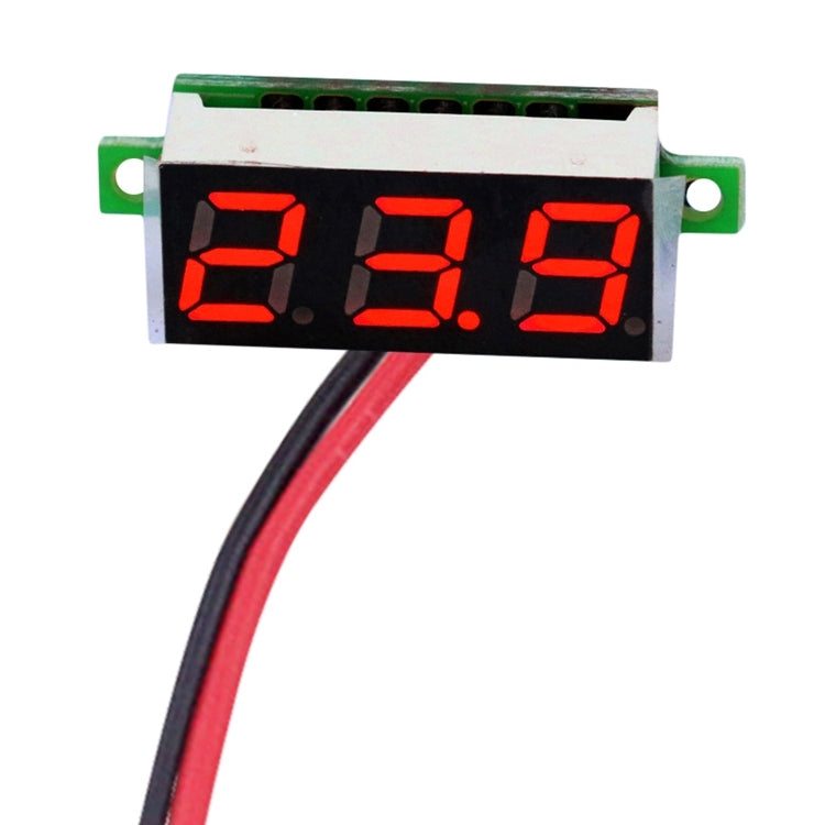 10 PCS 0.36 inch 2 Wires Digital Voltage Meter, Color Light Display, Measure Voltage: DC 2.5-30V (Red) - Consumer Electronics by buy2fix | Online Shopping UK | buy2fix