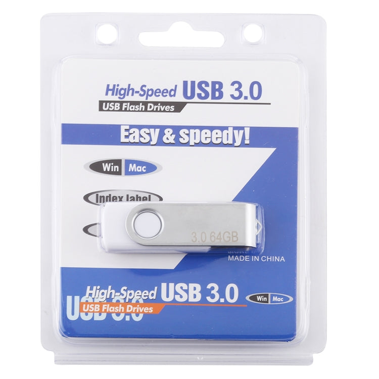 64GB Twister USB 3.0 Flash Disk USB Flash Drive (White) - USB Flash Drives by buy2fix | Online Shopping UK | buy2fix