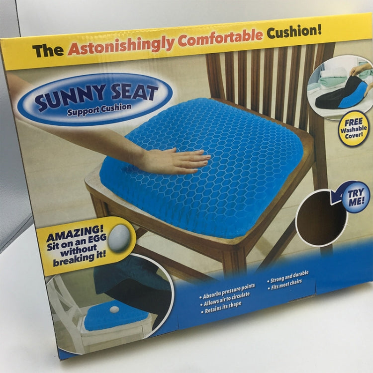 Summer TPE Honeycomb Cool Breathable Chair Cushion Car Office Seat Cushion, Size: 42 x 35 x 4cm - Seat Accessories by buy2fix | Online Shopping UK | buy2fix