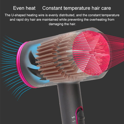 High-power 2000W Anionic Cold Hot Air Constant Temperature Hair Dryer, UK Plug(Red + Black) - Home & Garden by buy2fix | Online Shopping UK | buy2fix