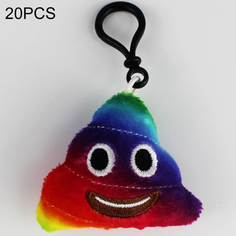 20 PCS Creative Plush Doll Mobile Pendants Gift Cartoon Cute Facial Expression Decorations Keychains with Hook - Key Rings by buy2fix | Online Shopping UK | buy2fix