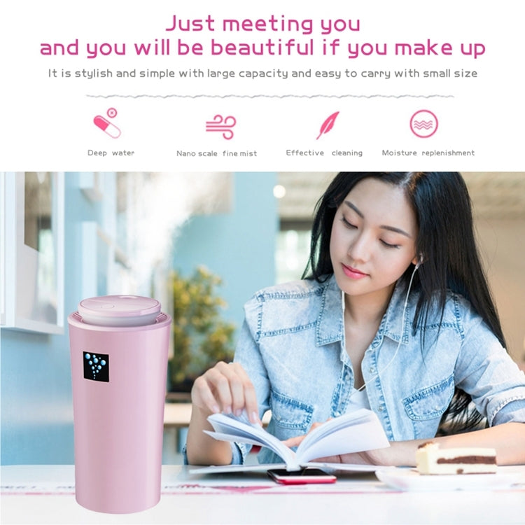 Small-3 2W Humidifier Moisture Meter Moisturizing Instrument with LED Night Light, Water Tank Capacity: 260ml(Pink) - Home & Garden by buy2fix | Online Shopping UK | buy2fix