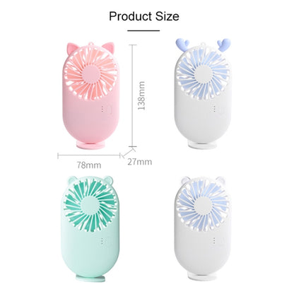 Portable Mini USB Charging Pocket Fan with 3 Speed Control (Pearl White) - Electric Fans by buy2fix | Online Shopping UK | buy2fix