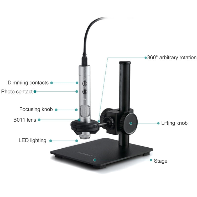 Supereyes B011 HD Digital Electronic Microscope Industrial Mobile Phone Repair Magnifying Glass - Digital Microscope by Supereyes | Online Shopping UK | buy2fix