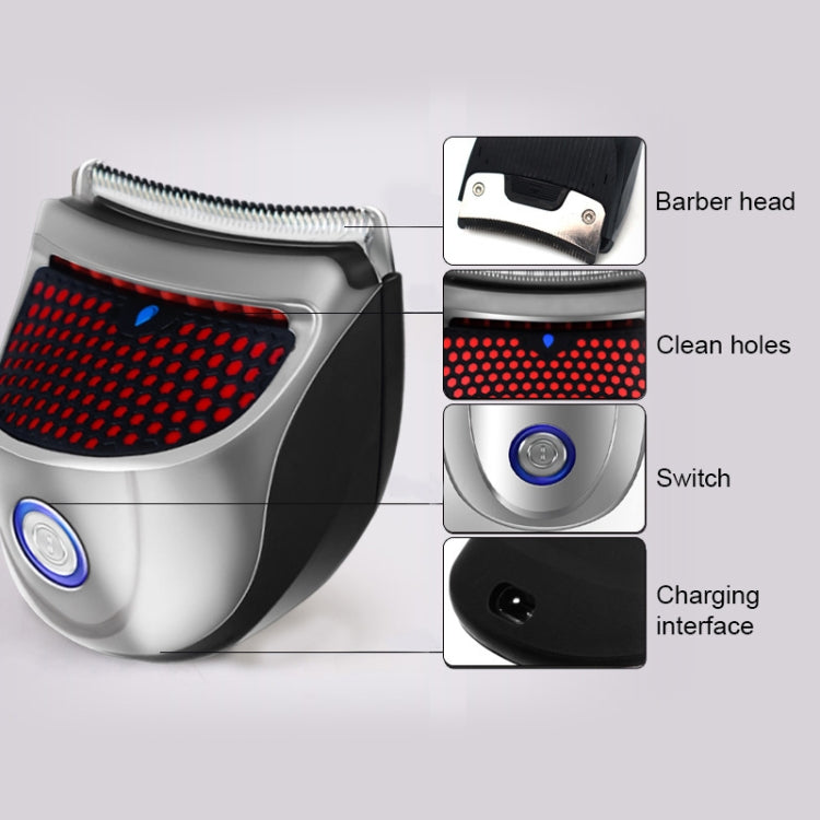 HJ-2019 Men Electric Shaver Fader Self-help Hair Clipper with Cloth + Sponge + Spare Cutter Head, Standard Version, CN Plug - Hair Trimmer by buy2fix | Online Shopping UK | buy2fix