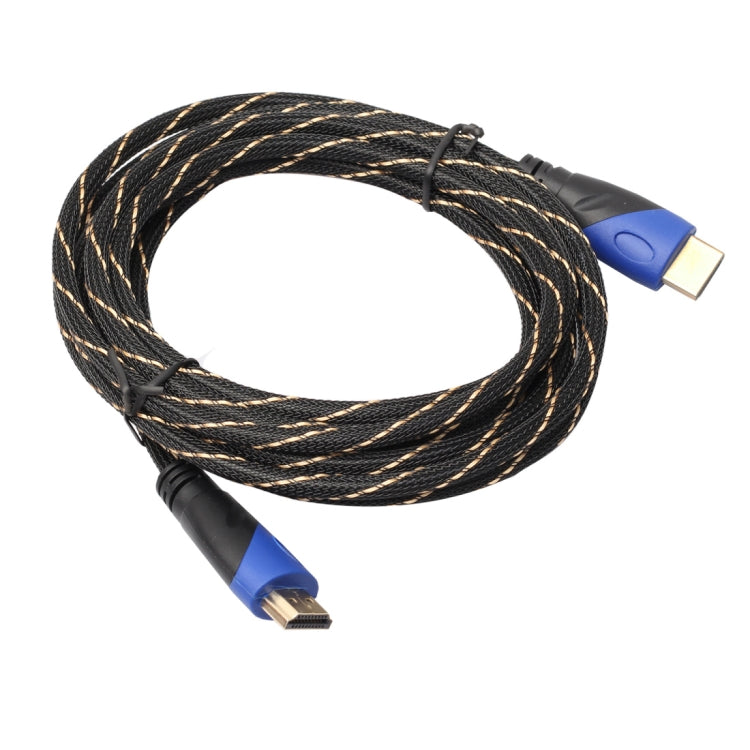 5m HDMI 1.4 Version 1080P Woven Net Line Blue Black Head HDMI Male to HDMI Male Audio Video Connector Adapter Cable - Cable by buy2fix | Online Shopping UK | buy2fix