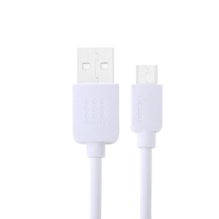 HAWEEL 2m High Speed Micro USB to USB Data Sync Charging Cable, For Galaxy, Huawei, Xiaomi, LG, HTC and other Android Smart Phones(White) - Micro USB Cable by buy2fix | Online Shopping UK | buy2fix